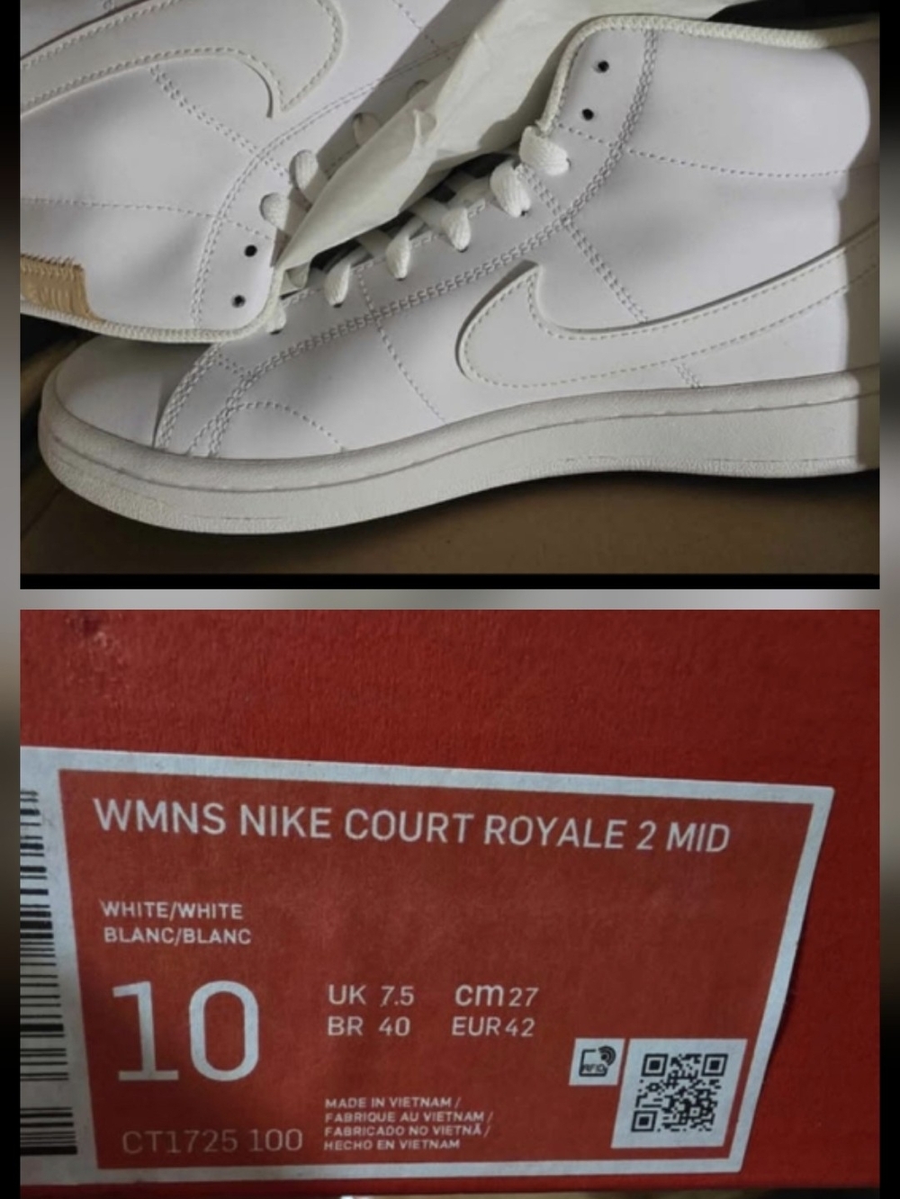 Nike Court Royale 2 Mid Size 10 Womens
